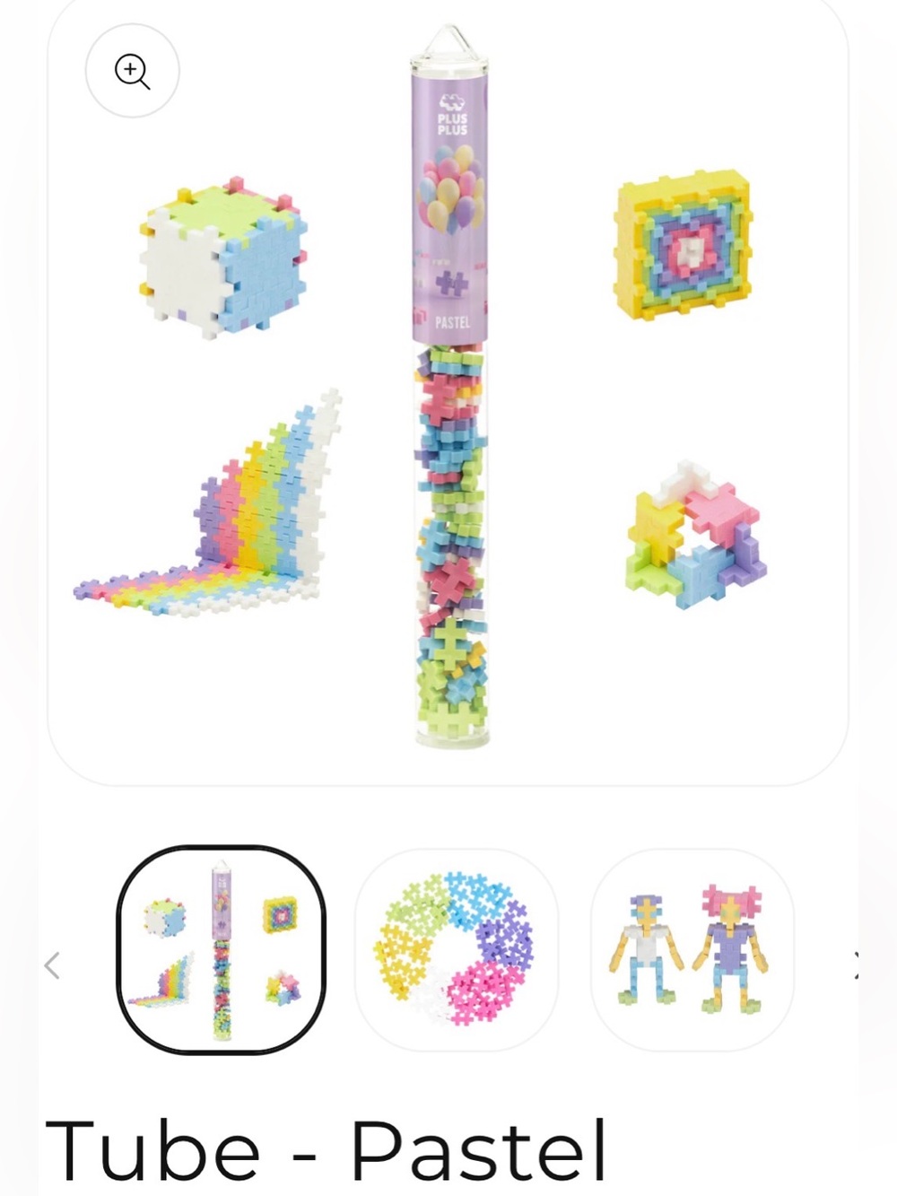 Plus Plus Pastel Building Blocks Tube